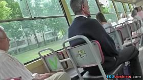 Spine-tingling upskirt closeup