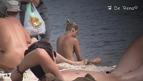 Every detail of beach nudist girl