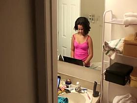 Amazing girl spied in the bathroom