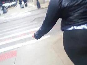 candid black azz in see thru leggings