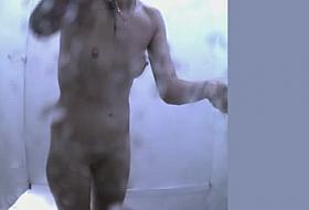 Russian woman with huge pussylips bathing