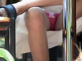 Pussy slip under a skirt