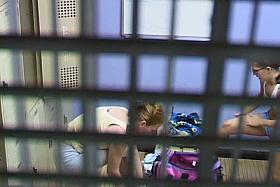 Two girls get caught on spy cam while undressing