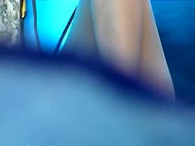 Spying on a nudist girl in a beach tent