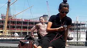 Candid NYC Sexy Feet Two women Soles