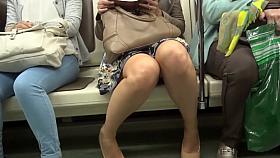 Upskirt in the train