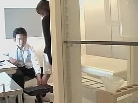 Pussy massage ends up with fuck session in japanese sex film