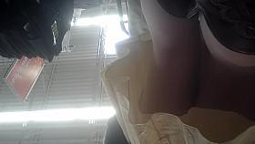 Greatest upskirt view of tiny panty thong of amateur