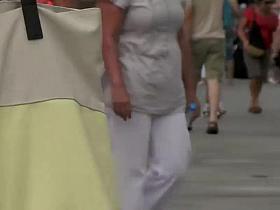 Sugary girl in very tiny shorts