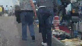 Nice big ass in butt tight blue jeans