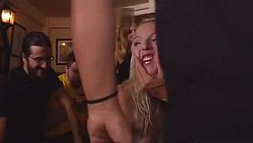 Blonde made naked walking in public