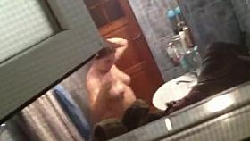 Hidden cam young fat girl in the bathroom