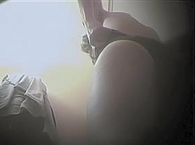 Exciting view of the amateur in changing room tits