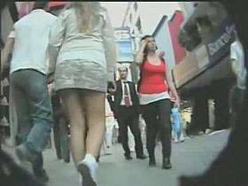 Sexy asses filmed upskirt by me at the shop