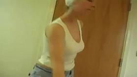 Sexy girl in shorts and tight t-shirt