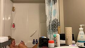 22 Year Old Stepmom Caught Taking Naked Selfies In The Bath Tub!