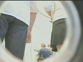 double treat of upskirt in a shopping centre fabulous bits of ass