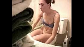 Amateur Masturbate in bathroom