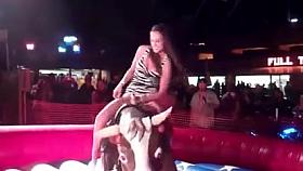 Sexy girl exposes whole ass in a hot white thong!