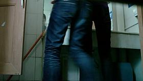 Tiny pee cam clip of an Asian girl crouching over the toilet