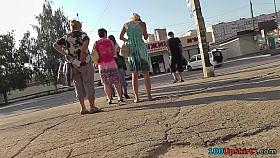 Green string panty upskirt footage