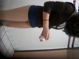 Friends film each other pissing in the bathroom