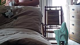 wifes big ass, hairy pussy, big tits, puts on pantys