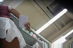 Upskirt at supermarket