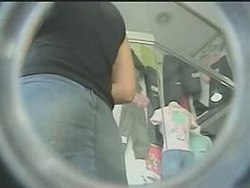 Up skirt voyeur video of two tight ass chicks in white cotton undies