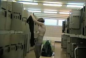 Girl loses off panty and bends over on dressing room spy cam