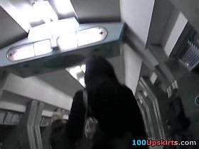 Horny schoolgirl upskirting gazoo