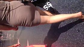 Sexy ass in red dress 2