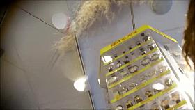 bending over and giving us a good look at her goodies