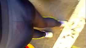 transparencia de legging negro