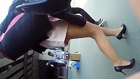 Fantastic spy cam video of beautiful women wearing tiny ski