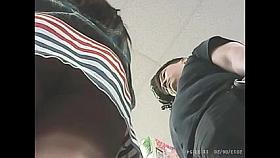 Upskirt of Asian girl on line