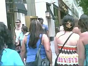 Upskirted a Hispanic Chica - Nica Ass & Thong!