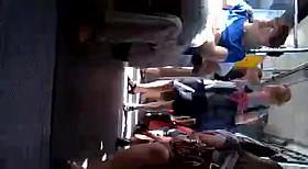 Brunette with a book on the bus 1