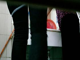 Toilet voyeur video of Asian girl pissing in restaurant