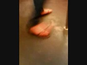 Feet in a metro train VII
