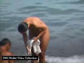 Bathing beauties caught on nudist beach hidden camera