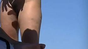 Voyeur- 2 nude babe at beach.