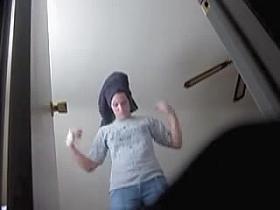 Girl after bath room exposes nude body on spy camera