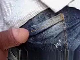 Public small dick wanker