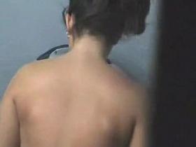 Lewd voyeur cam guy shoots through changing room window