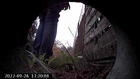 granny piss outdoor and on toilet
