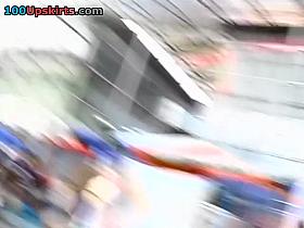 Twins tearing upskirts