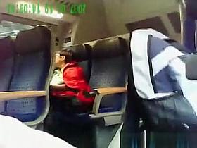 Perverted masturbation on Train