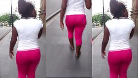 Leggins Rosas Negrita Patucha Culazo Rico