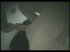 Amateur lazily teases with nips view on the voyeur cam